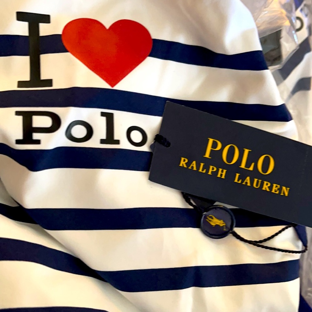 RALPH LAUREN I❤️POLO Cute Nautical Swimsuit XL NEW - Picture 10 of 11